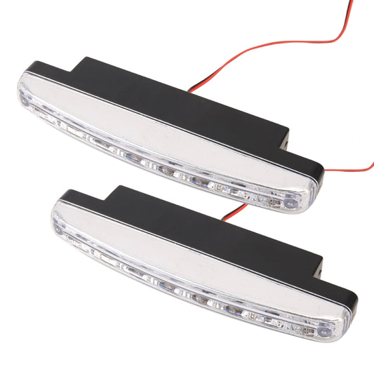 1 Pair DC9-16V 2W 120LM 7000K 8 SMD-5050-LEDs Circular Car DRL&Turn Light by buy2fix