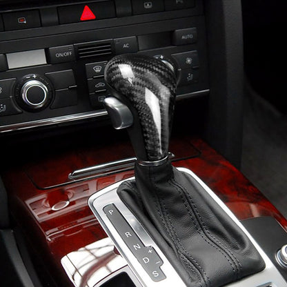 For Left Driving Universal Carbon Fiber Car Gear Shift Knob Modified Shifter Lever Knob for AUDI A4 / A5 / A6 / A7 / Q5 Q7 by buy2fix