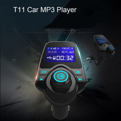 T11 Bluetooth FM Transmitter Car MP3 Player with LED Display, Support Double USB Charge & Handsfree & TF Card & U Disk Music Play Function - Bluetooth Car Kits by buy2fix | Online Shopping UK | buy2fix