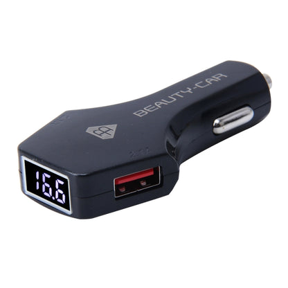 BEAUTY-CAR B-01 4.2A Dual USB Port Raid Car Charger Adapter with LED Display, Input Voltage/Output Voltage: DC 10-30V/ DC 5V - Bluetooth Car Kits by buy2fix | Online Shopping UK | buy2fix