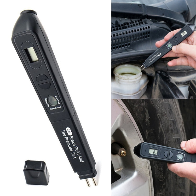 Car 2 in 1 Diagnostic Tool Brake Fluid Liquid Tire Pressure Tester - In Car by buy2fix | Online Shopping UK | buy2fix