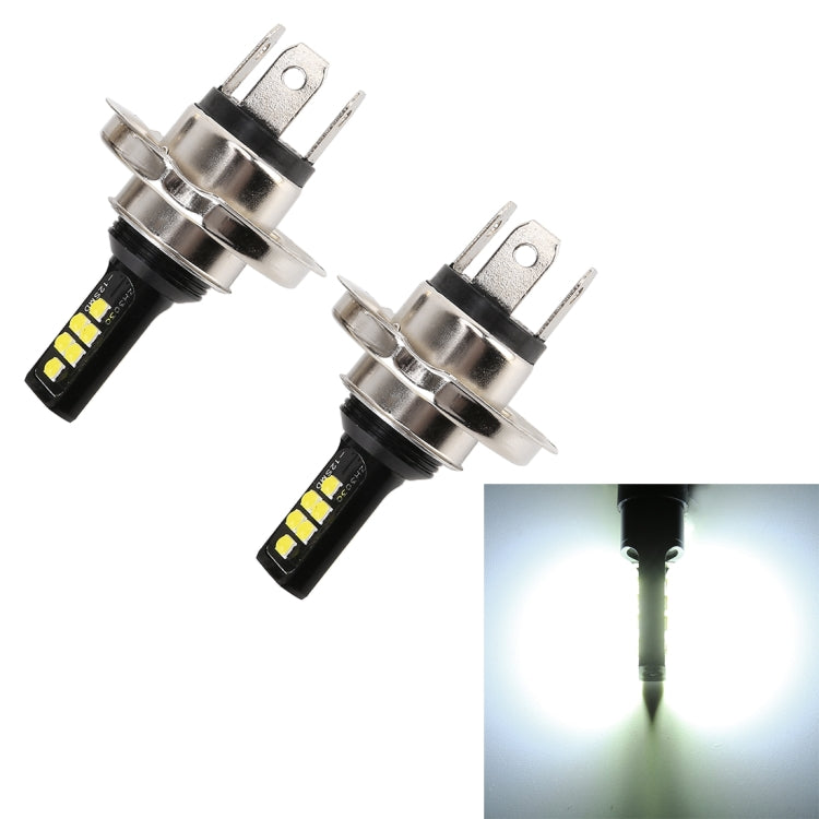 2 PCS H4 DC9-16V / 3.5W(H) 1.1W(L) / 6000K / 320LM Car Auto Fog Light 12LEDs SMD-ZH3030 Lamps, with Constant Current (White Light) - Fog / Driving Lights by buy2fix | Online Shopping UK | buy2fix
