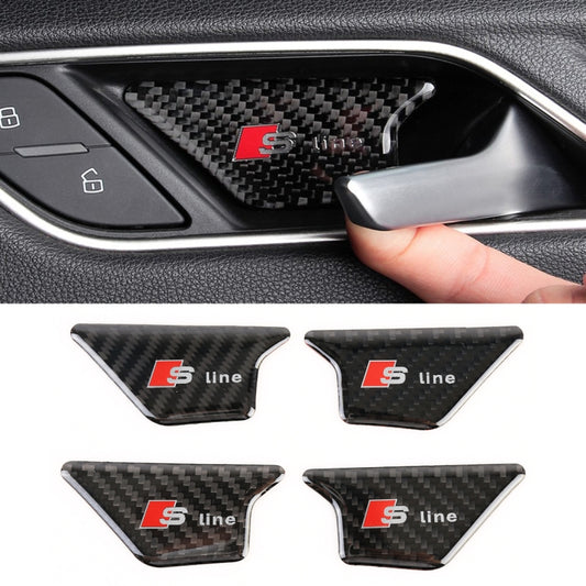 4 PCS Car Carbon Fiber Inner Door Wrist Decorative Panel for Audi A3 - In Car by buy2fix | Online Shopping UK | buy2fix
