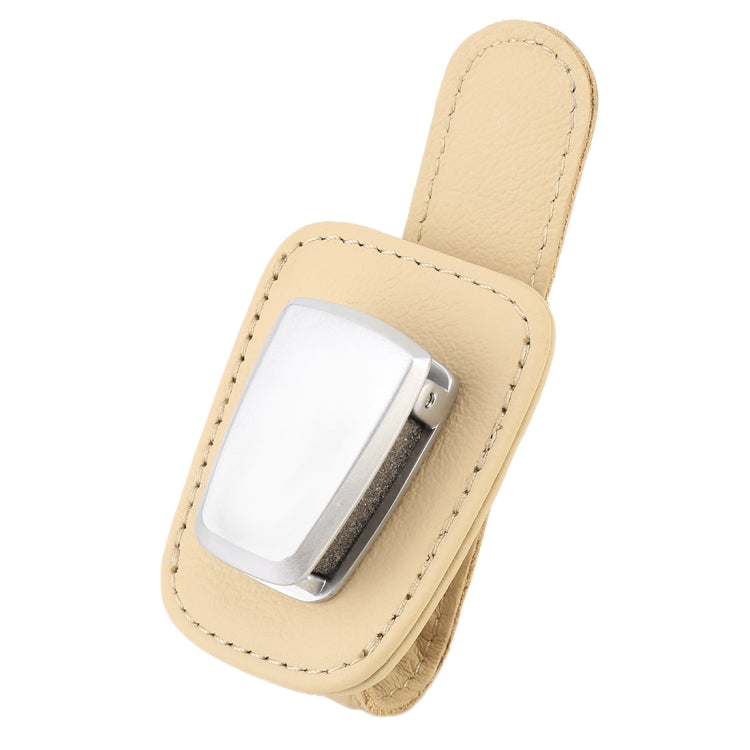 Car Multi-functional Sunglasses Clip Holder(Beige) by buy2fix