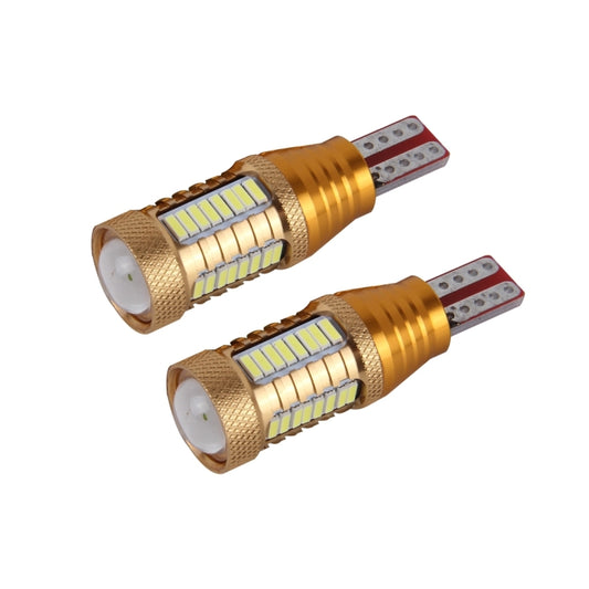 2 PCS T15-4014-32SMD + 1 5W 650LM White Light LED Decode Car Clearance Lights Lamp, DC12V（Gold） by buy2fix
