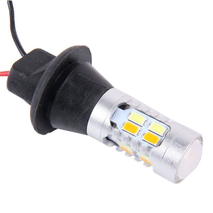 2 PCS T20/7440 10W 1000LM 6000K White + Yellow Light DRL&Turn Light with 20 SMD-5730-LED Lamps，DC 12-24V - Arrow Turn Lights by buy2fix | Online Shopping UK | buy2fix