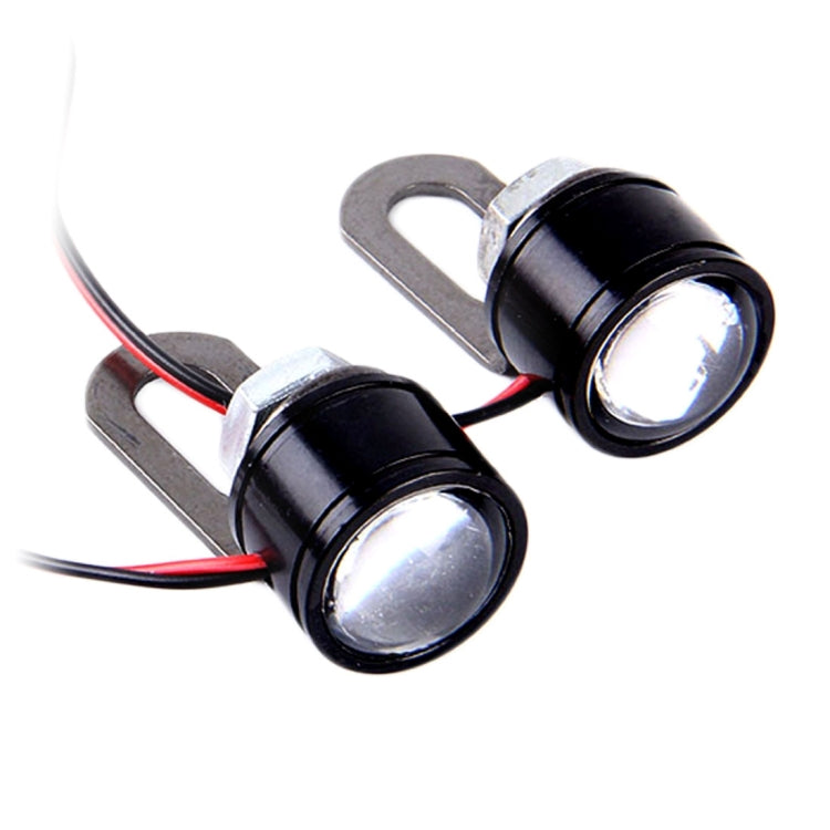 2 PCS 12V 3W  Blue Light Eagle Eyes LED Strobe Light For Motorcycle ，Wire Length: 90cm - Eagle Eye Lights by buy2fix | Online Shopping UK | buy2fix