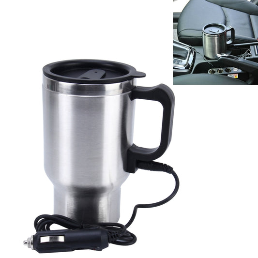 Stainless Steel Electric Smart Mug 12V Car Electric Kettle Heated Mug Car Coffee Cup With Charger Cigarette Lighter Heating Cup Kettle Vacuum Insulated Water Heater Mug - Heating Cups by buy2fix | Online Shopping UK | buy2fix