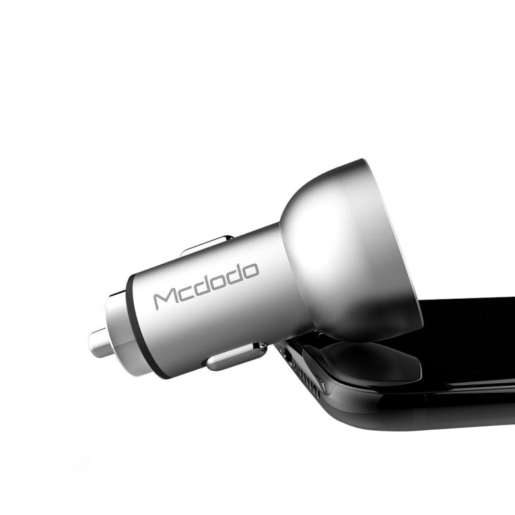 Mcdodo CC-3871 2-Ports USB LED Smart Digital Display Car Charger, For iPhone, iPad, Samsung, HTC, Sony, LG, Huawei, Lenovo, and other Smartphones or Tablet(Silver) - In Car by Mcdodo | Online Shopping UK | buy2fix