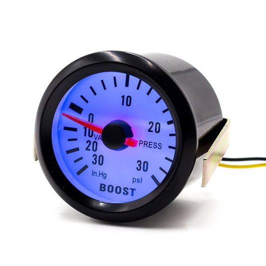 52mm 12V Universal Car Modified LED Blue Light Turbo Boost Gauge by buy2fix