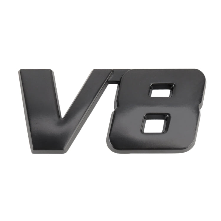 V8 Connect Shape Car Metal Body Decorative Sticker, Size : L (Black) - Decorative Sticker by buy2fix | Online Shopping UK | buy2fix
