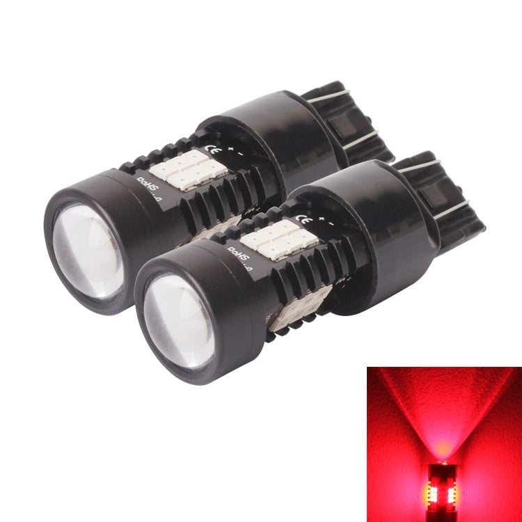 2 PCS 7443-T20-2835 10.5W 21 LEDs LED Car Brake Light DC 12~24V(Red Light) - Brake Lights by buy2fix | Online Shopping UK | buy2fix