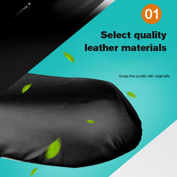 Waterproof Motorcycle Black Leather Seat Cover Prevent Bask In Seat Scooter Cushion Protect, Size: L, Length: 55-60cm; Width: 25-35cm - Seat Covers by buy2fix | Online Shopping UK | buy2fix