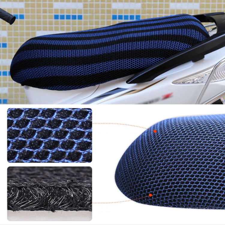 Waterproof Motorcycle Sun Protection Heat Insulation Seat Cover Prevent Bask In Seat Scooter Cushion Protect, Size: M, Length: 60-70cm; Width: 40-45cm(Black Blue) by buy2fix