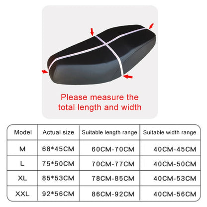 Waterproof Motorcycle Sun Protection Heat Insulation Seat Cover Prevent Bask In Seat Scooter Cushion Protect, Size: M, Length: 60-70cm; Width: 40-45cm(Black Blue) by buy2fix