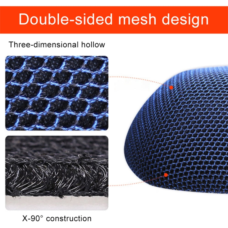 Waterproof Motorcycle Sun Protection Heat Insulation Seat Cover Prevent Bask In Seat Scooter Cushion Protect, Size: XL, Length: 78-85cm; Width: 40-53cm(Black Blue) by buy2fix