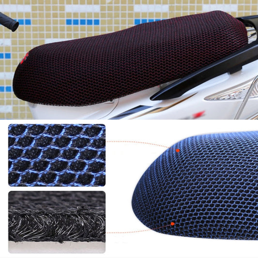 Waterproof Motorcycle Sun Protection Heat Insulation Seat Cover Prevent Bask In Seat Scooter Cushion Protect, Size: XXL, Length: 86- 92cm; Width: 40-56cm(Black Red) by buy2fix