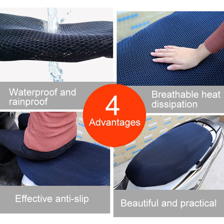 Waterproof Motorcycle Sun Protection Heat Insulation Seat Cover Prevent Bask In Seat Scooter Cushion Protect, Size: XXL, Length: 86- 92cm; Width: 40-56cm(Black Red) by buy2fix