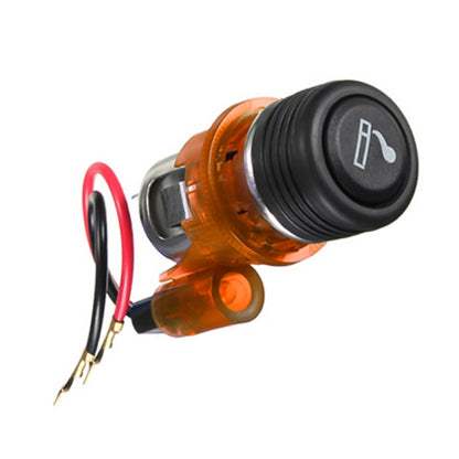 Car 10A 12V European Standard Cigarette Lighter Full Assembly with Light (Orange) - Cigar Socket by buy2fix | Online Shopping UK | buy2fix