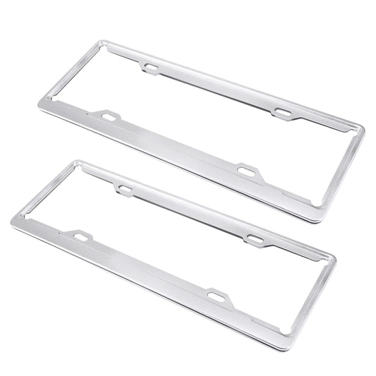 2 PCS Car License Plate Aerospace Aluminum Bracket Frame Holder Stand Mount, Size: 440mm x 140mm(Silver) by buy2fix