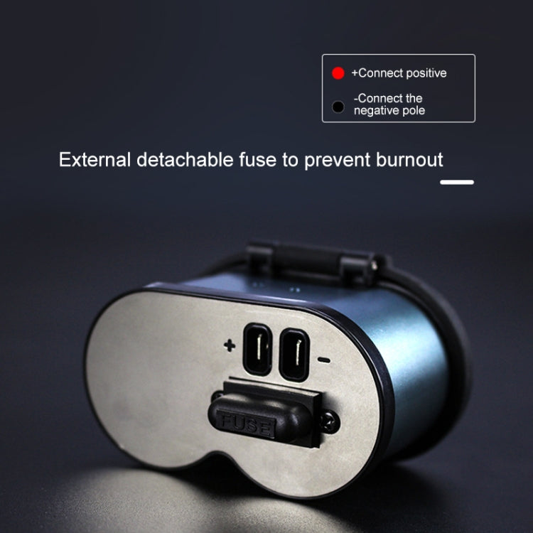 Portable Motorcycle Aluminum Alloy Dual USB Charger Cigarette Lighter (Black) by buy2fix