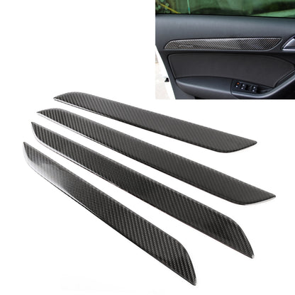 4 PCS Carbon Fibre Car Door Panel Decorative Sticker for Audi Q3 2013-2018 by buy2fix