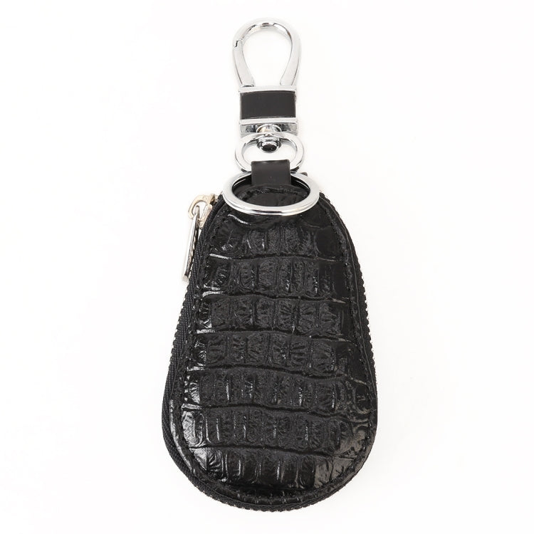 Universal Leather Crocodile Texture Waist Hanging Zipper Wallets Key Holder Bag (No Include Key)(Black) - Car Key Cases by buy2fix | Online Shopping UK | buy2fix