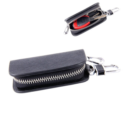 Universal Leather Denim Texture Waist Hanging Zipper Wallets Key Holder Bag (No Include Key)(Black) - Car Key Cases by buy2fix | Online Shopping UK | buy2fix