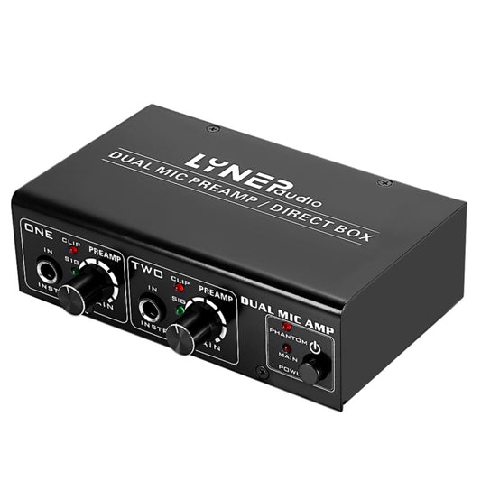 LINEPAUDIO A961 2-Channel Microphone Amplifier Electric Guitar Electric Bass Amplifier(Black) by buy2fix
