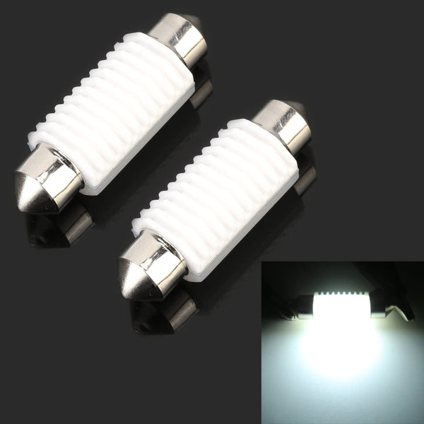 2 PCS 39mm DC12V 1.7W 6000K 135LM 2LEDs SMD-3030 Car Reading Lamp, with Decoder by buy2fix