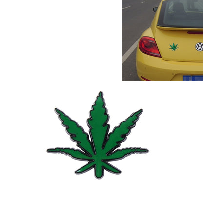 1 PCS Pure Metal Maple Leaf Car Stickers(Green) - 3D Metal Sticker by buy2fix | Online Shopping UK | buy2fix