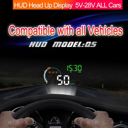 Q5 GPS 4 inch Vehicle-mounted Head Up Display Security System, Support Running Speed & Direction & Distance / Driving Kilometres / - Head Up Display System by buy2fix | Online Shopping UK | buy2fix