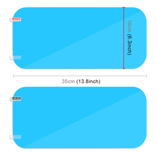 Truck PET Rearview Mirror Protective Window Clear Anti-fog Waterproof Rain Shield Film by buy2fix