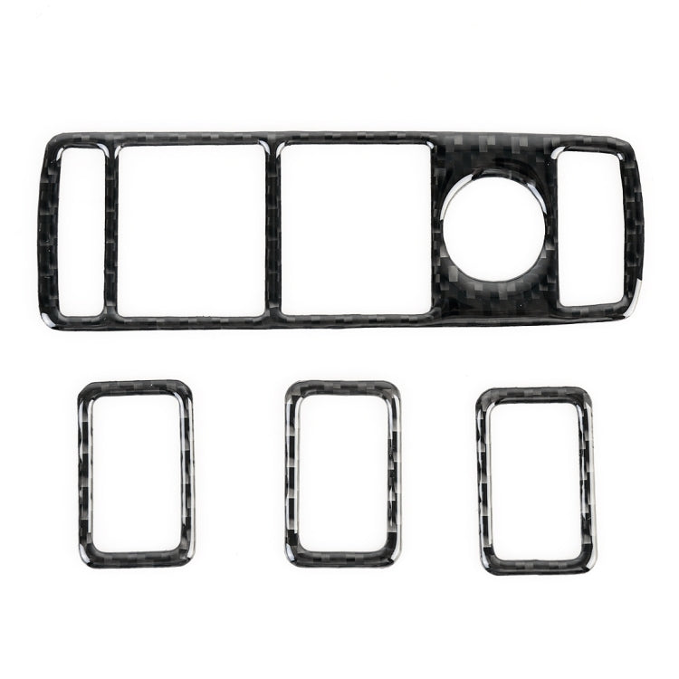 4 PCS Car Window Lift Panel Carbon Fiber Decorative Sticker for Mercedes-Benz W204 2007-2010 by buy2fix