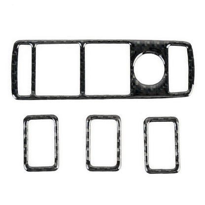 4 PCS Car Window Lift Panel Carbon Fiber Decorative Sticker for Mercedes-Benz W204 2007-2010 by buy2fix