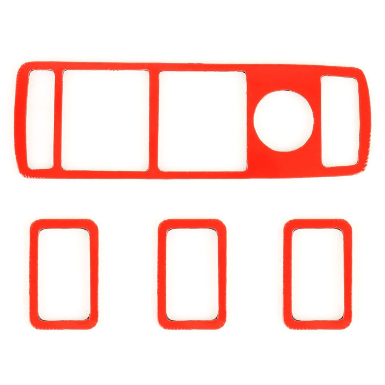 4 PCS Car Window Lift Panel Carbon Fiber Decorative Sticker for Mercedes-Benz W204 2007-2010 by buy2fix