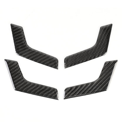 4 PCS Car Door Inner Handle Panel Carbon Fiber Decorative Sticker for Mercedes-Benz W204 2007-2013 by buy2fix