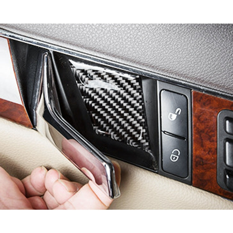 4 PCS Car Door Inner Handle Wrist Panel Carbon Fiber Decorative Sticker for Mercedes-Benz W204 2007-2013 by buy2fix