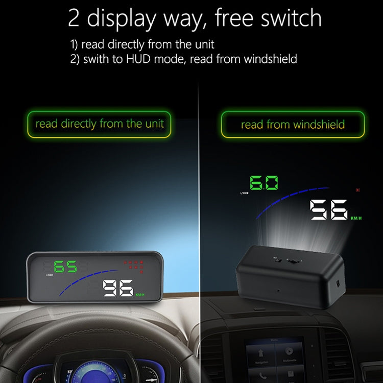 P9 HUD 3.6 inch Car OBD2 Smart Digital Meter with Multi-color, Speed & RPM & Water Temperature & Oil Consumption & Driving Distance / Time & Voltage Display, Over Speed Alarm, Low Voltage Alarm, Kilometers & Miles Switching, Light Sensor Functions - Head Up Display System by buy2fix | Online Shopping UK | buy2fix