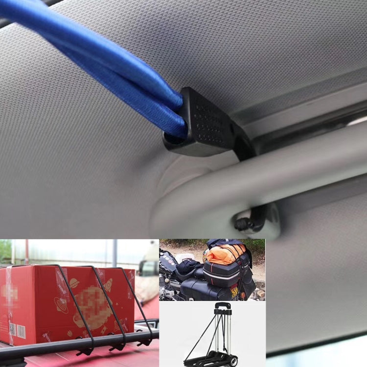 Reusable Car Fastening Rope Car Adjustable Elastic Rope Trunk Storage Hooks Strap Fastening Vehicle Fastening Rope, Length: 1.2m(Black) - Auto Fastener & Clips by buy2fix | Online Shopping UK | buy2fix