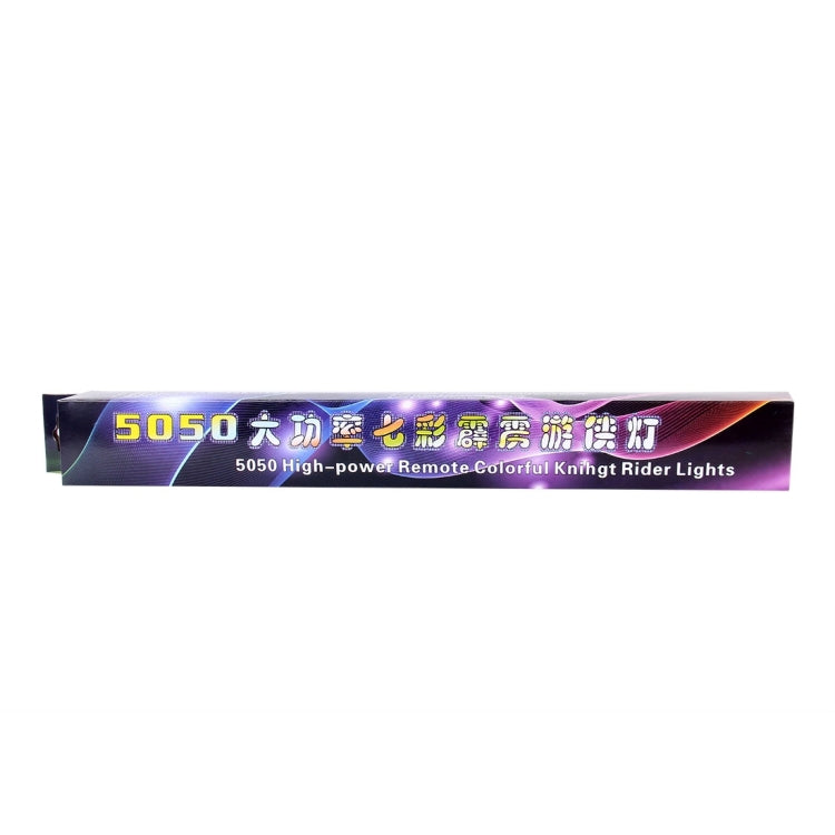 5050 20W 48 LED RGB Car Truck Remote Colorful Knight Rider LED Strobe Scanner Flash Strip Light, DC 12V  Cable Length: 130cm(Colorful Light) - Decorative Lights by buy2fix | Online Shopping UK | buy2fix