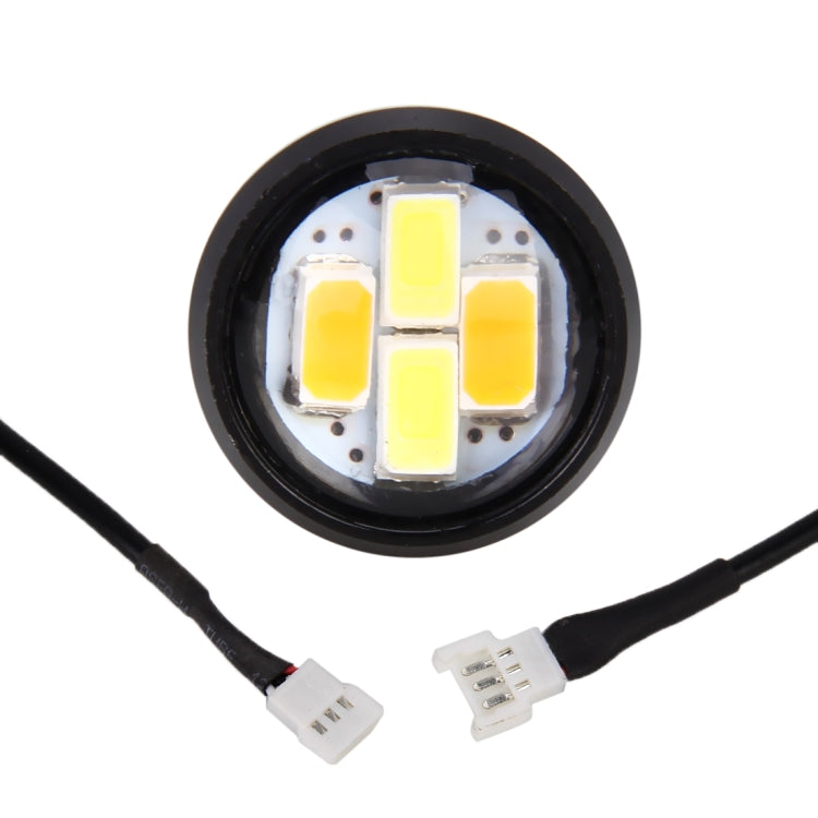 10 PCS 20W 4 LEDs SMD 5630 White Light + Yellow Light Daytime Running Light Turn Light Eagle Eye Light, DC 12V, Cable Length: 90cm - Eagle Eye Lamps by buy2fix | Online Shopping UK | buy2fix