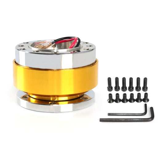 Universal 60mm Car Steering Wheel Quick Release HUB Racing Adapter Snap Off Boss Kit(Gold) by buy2fix