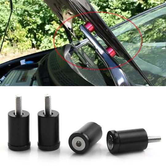 4 STÜCKE Auto Modifizierte Isolationssäule Motorabdeckung Verstopfte Schraube Motorturbinenbelüftung Dichtungsschraube Unterlegscheibe (Schwarz)
