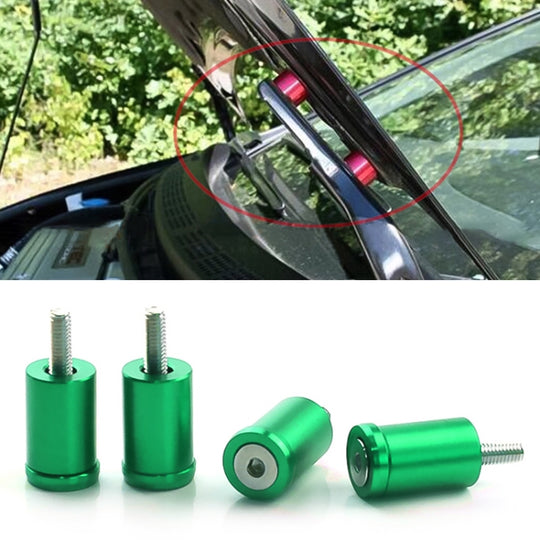 4 STÜCKE Auto Modifizierte Isolationssäule Motorabdeckung Verstopfte Schraube Motorturbinenbelüftung Dichtungsschraube Unterlegscheibe (Grün)