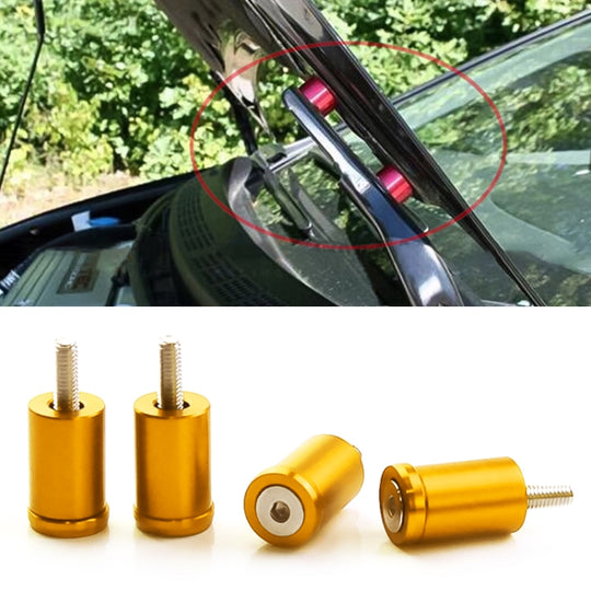 4 STÜCKE Auto Modifizierte Isolationssäule Motorabdeckung Verstopfte Schraube Motorturbinenbelüftung Dichtungsschraube Unterlegscheibe (Gold)