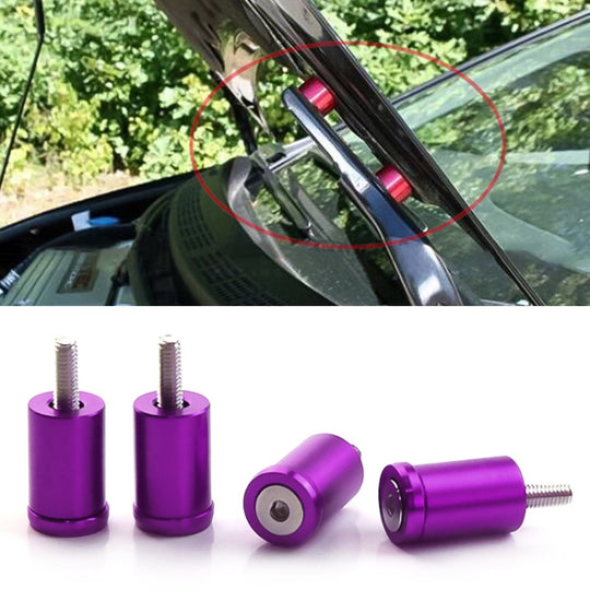 4 STÜCKE Auto Modifizierte Isolationssäule Motorabdeckung Verstopfte Schraube Motorturbinenbelüftung Dichtungsschraube Unterlegscheibe (Lila)