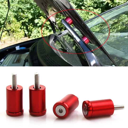 4 STÜCKE Auto Modifizierte Isolationssäule Motorabdeckung Verstopfte Schraube Motorturbinenbelüftung Dichtungsschraube Unterlegscheibe (rot)