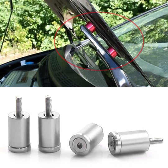 4 STÜCKE Auto Modifizierte Isolationssäule Motorabdeckung Verstopfte Schraube Motorturbinenbelüftung Dichtungsschraube Unterlegscheibe (Silber)