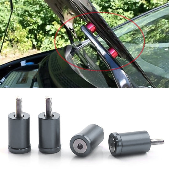 4 STÜCKE Auto Modifizierte Isolationssäule Motorabdeckung Verstopfte Schraube Motorturbinenbelüftung Dichtungsschraube Unterlegscheibe (Silbergrau)